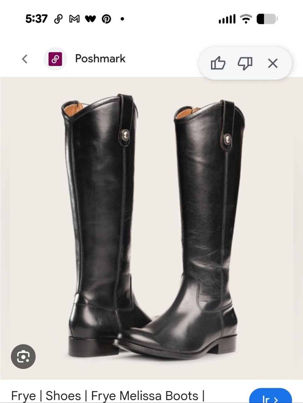 Frye Melissa Tall Black Leather Riding Boots